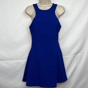 Akira Chicago black label royal blue racer back mini dress size small EUC